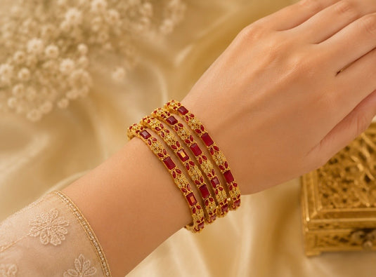 zircone (4pc)bangles (Bg313)