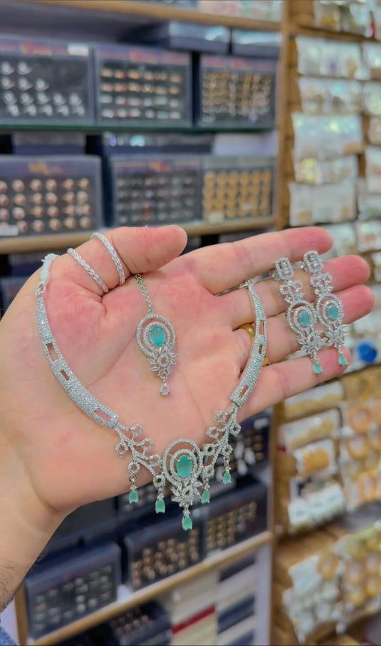 One Carrat Ad Necklace set(Ns151)