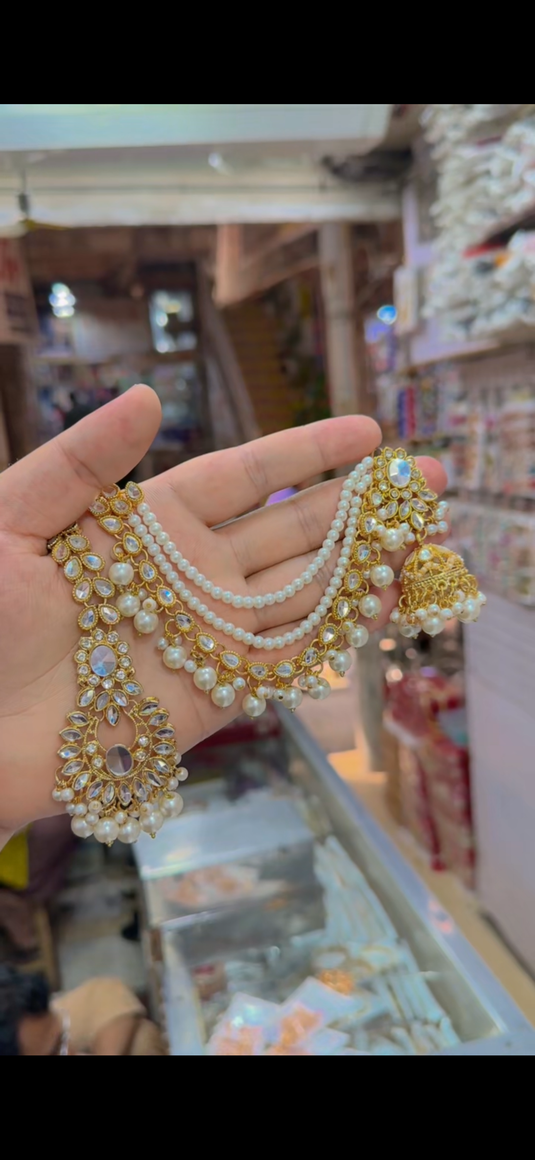 Kundan Bindiya with Saharay wali jhumki(Er166)