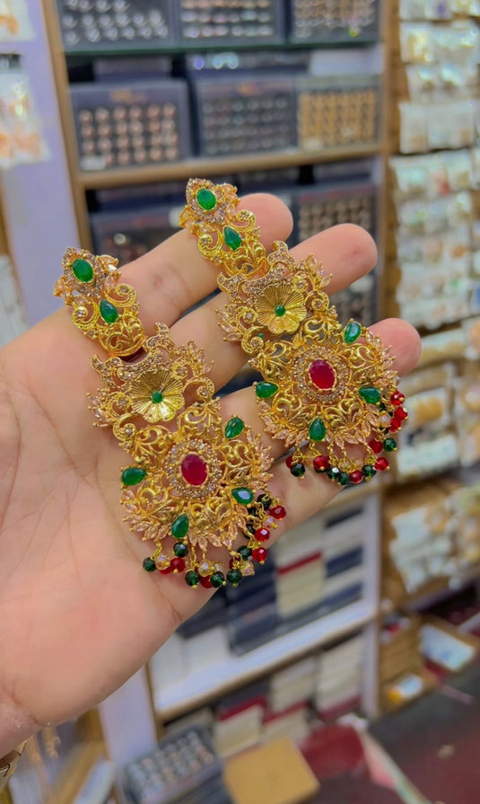 3d Zircone earrings (Er107)