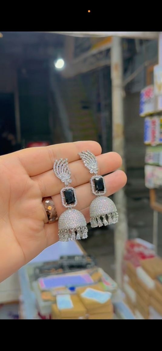 One Carrat AD Jhumka(American Diamond 💎) (Er311)