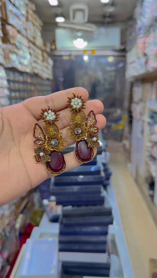 Turkish real stones Earrings (Er169)
