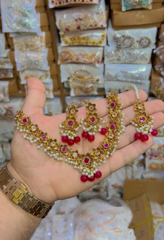 Rajwari style necklace set (Ns128)