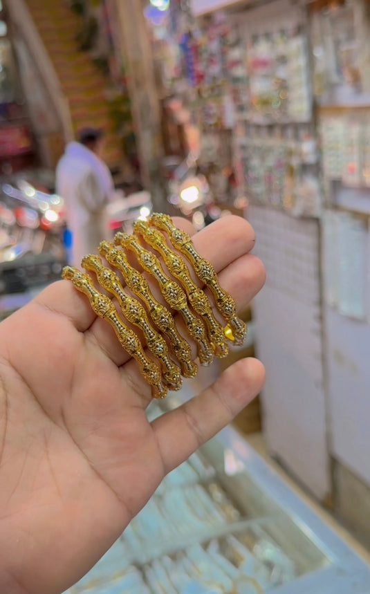 Gold plated 6pc bangles (Bg297)