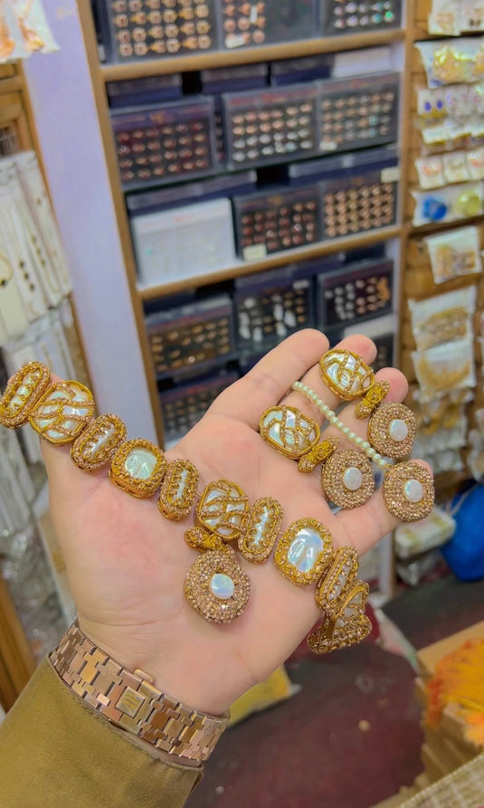 Turkish Necklace set(Mother of Pearl’s) (Ns93)