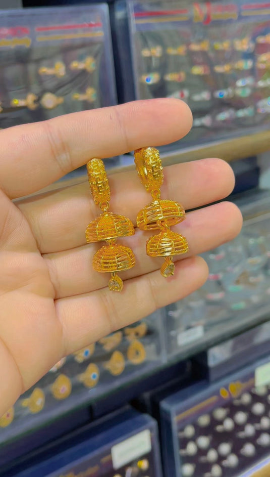 Gold Plated Double Jhumki(Er076)