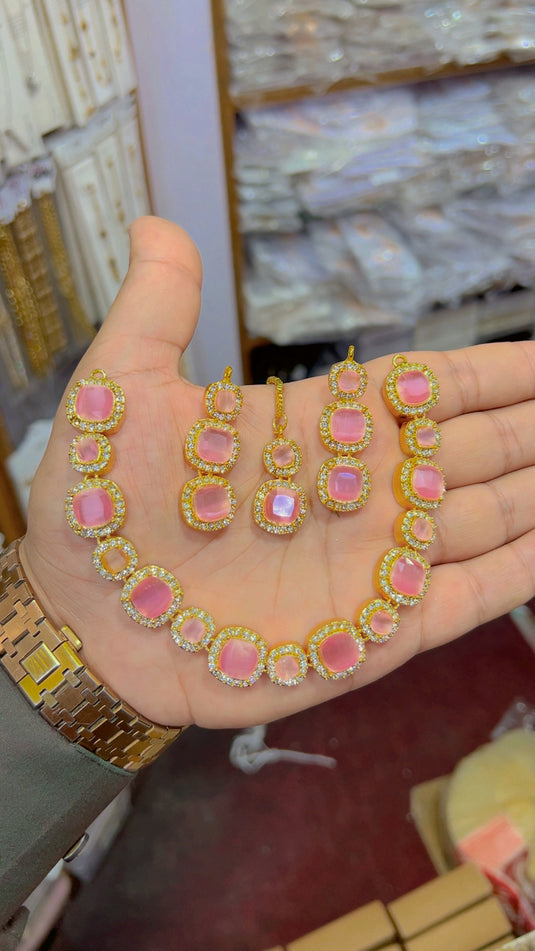Zircone necklace set (Ns038)