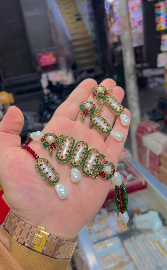 Turkish Mother of Pearl Chokar set (Cs116)