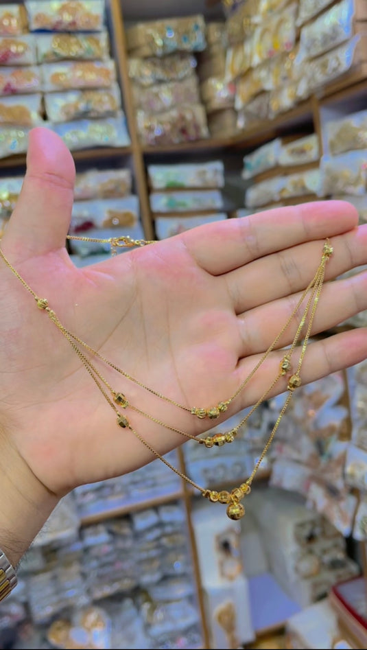 Gold plated 3 layer chain(Lc038)