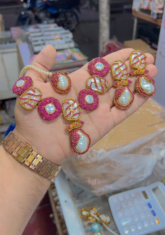 Turkish (Mother Of pearl)necklace set (Ns127)