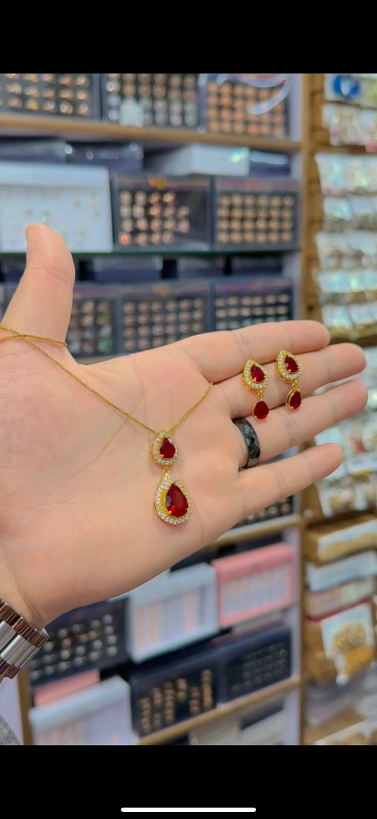 Gold plated Locket set(Ls181)