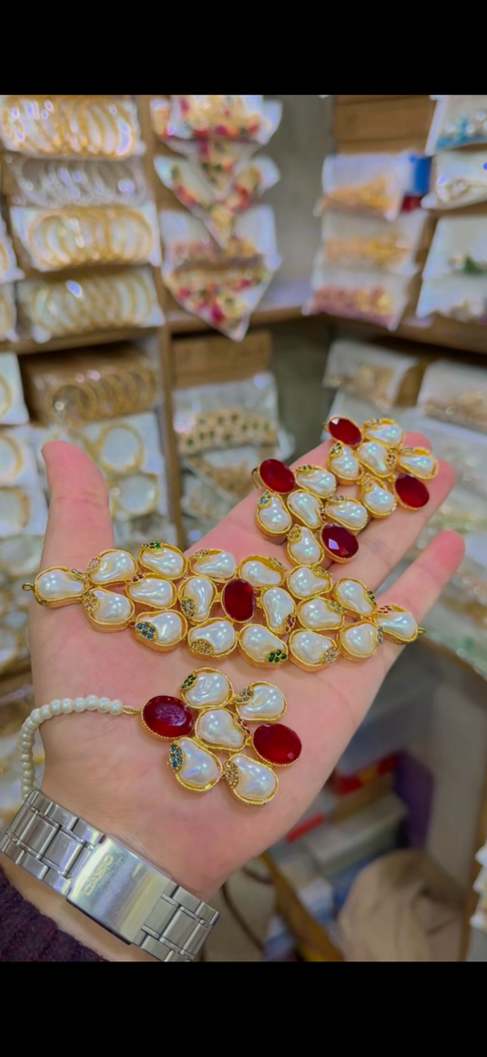 Turkish Mother of Pearl’s chokar set(Cs113)