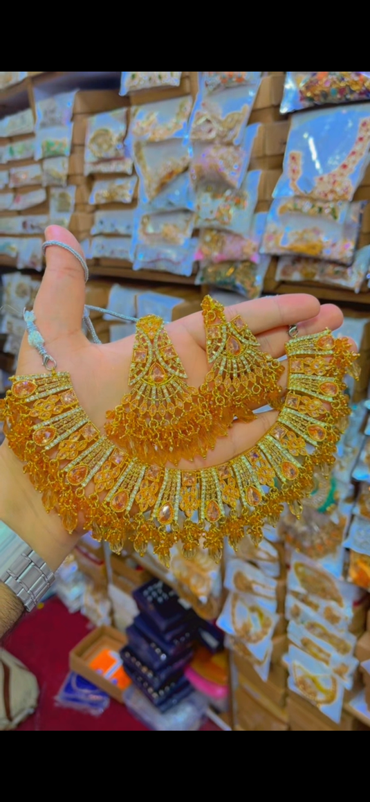 Zircone Necklace Set Very High Quality(Ns081)