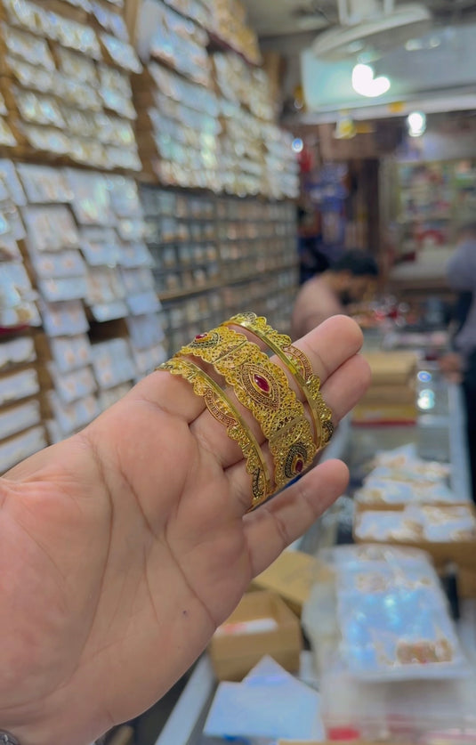 Rp gold plated 3pc bangles set (Bg309)