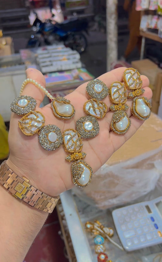 Turkish (Mother Of pearl)necklace set (Ns127)