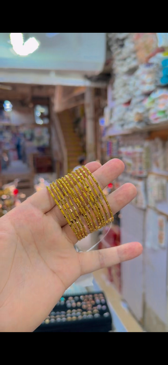 Gold plated Bangles 12 churi(Bg282)