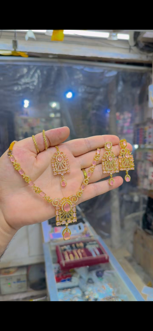 One Carrat Ad Necklace set(Ns244)
