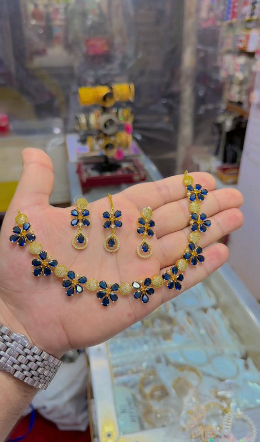 Ad american diomand necklace set (Ns240) very Good quality