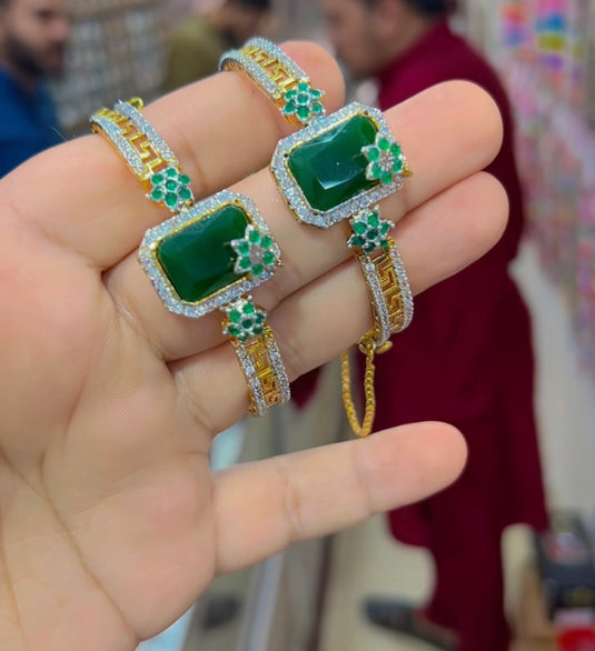 Sona polish glass stones bangles (Bg078)