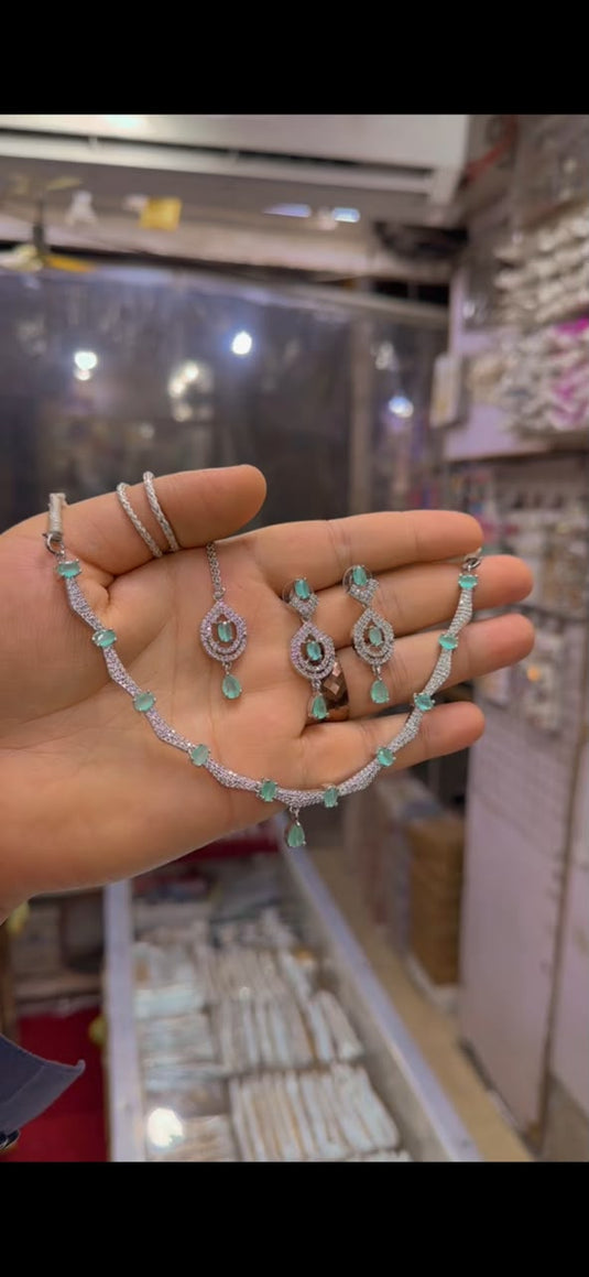 One Carrat Ad Necklace set(Ns232)